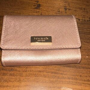 Kate Spade Metallic Pink card holder